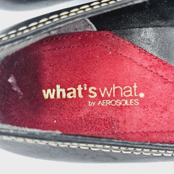 Aerosol Whats What Pump Leather Womens Size 5.5 1.5" Heel - Picture 7 of 10